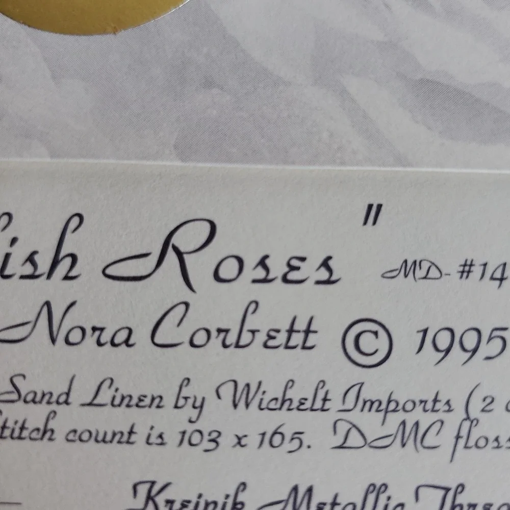 Mirabilia Nora Corbett ROSE CELEBRATION Cross Stitch Pattern Retired MD 23 17 14